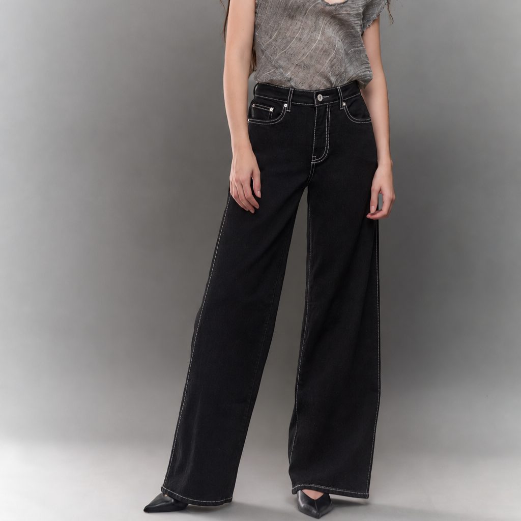 Wide Leg Jeans High Rise