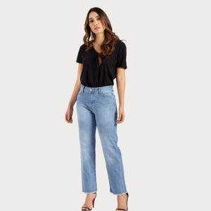 Straight Leg Jeans High Rise