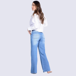 Wide Leg Jeans Mid Rise