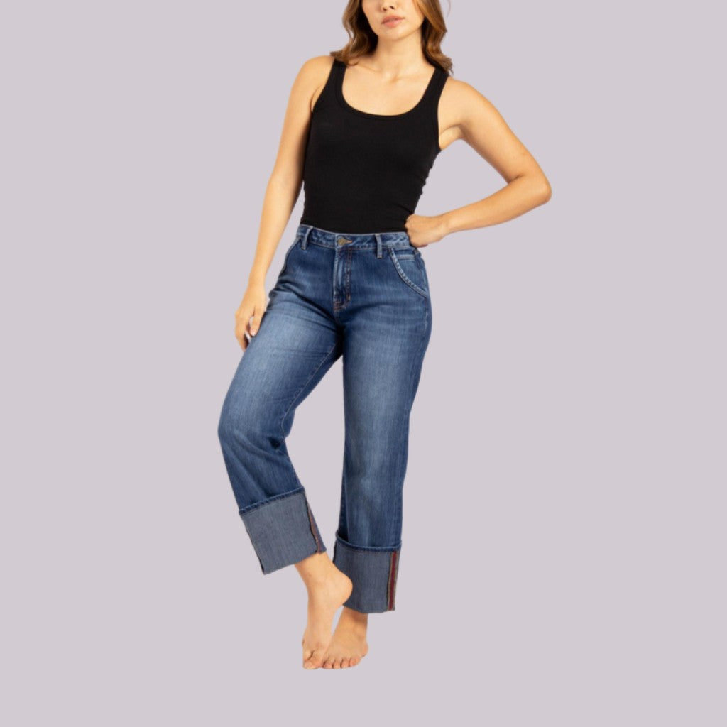 Culotte Jeans High Rise