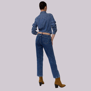 Straight Leg Jeans Mid Rise
