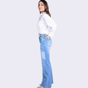 Wide Leg Jeans Mid Rise