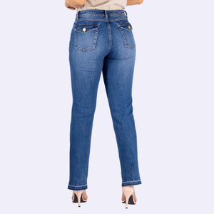 Straight Leg Jeans Mid Rise