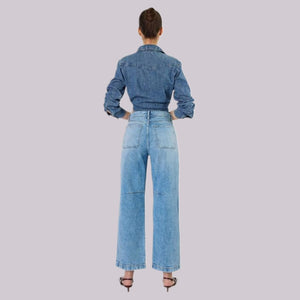 Culotte Jeans High Rise
